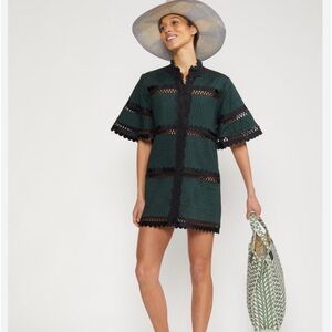 Cynthia Rowley Cabaña Scalloped Shirt Dress, XS